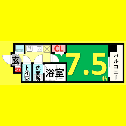 プレサンス名古屋STATIONディーヴァ　名古屋市賃貸　仲介手数料無料の間取り
