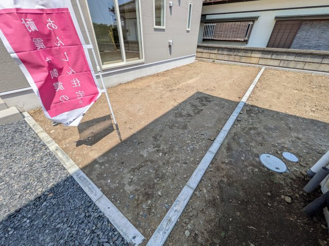 ひたちなか市平磯町　第2　新築戸建て　3号棟の庭|日当たりや広さを現地で体感してください。理想のガーデニングや家庭菜園を始めてみませんか。