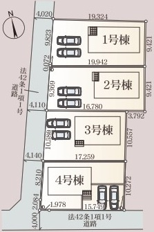 ひたちなか市平磯町　第2　新築戸建て　3号棟の区画図|区画図です♪