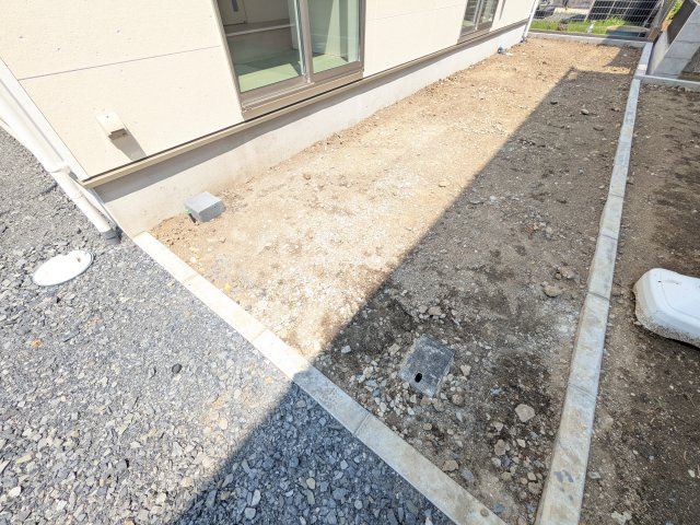 ひたちなか市平磯町　第2　新築戸建て　2号棟の庭|日当たりや広さを現地で体感してください。理想のガーデニングや家庭菜園を始めてみませんか。