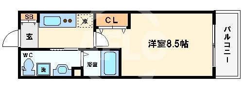 エスライズ四ツ橋の間取り|エスライズ四ツ橋　間取り