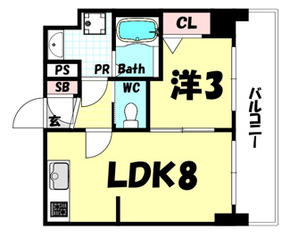 【間取り】 | プレサンス神戸駅前