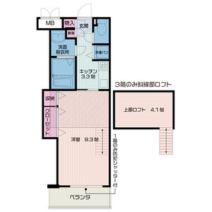 神戸市東灘区岡本２丁目の賃貸マンションの間取り