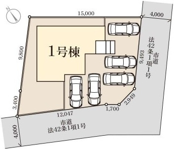 第1　石岡市旭台　新築戸建ての区画図|区画図です♪