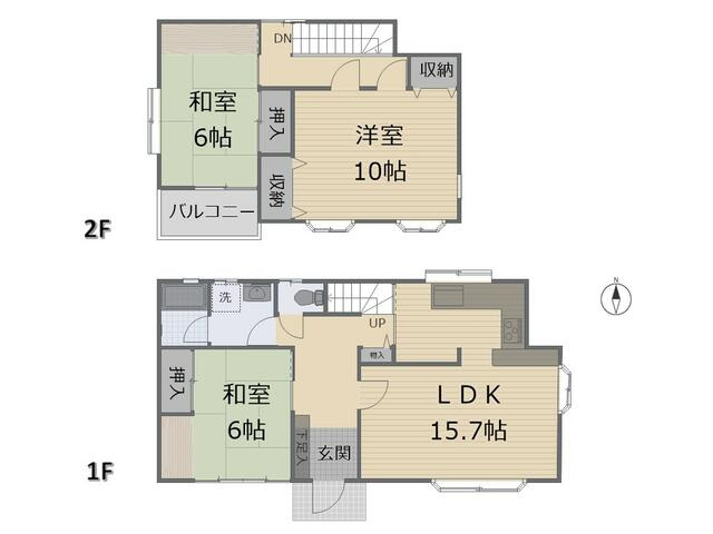 宇都宮市氷室町　3ＬＤＫ　中古住宅の間取り