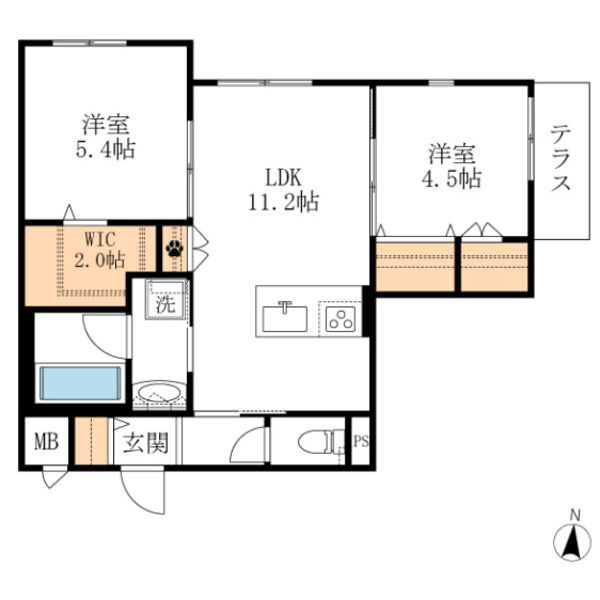 La　vita西宮北口の間取り