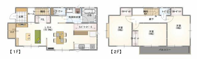 宇都宮市宮の内3丁目　3ＳＬＤＫ　中古住宅の間取り