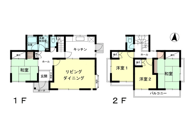 宇都宮市平松本町　4ＬＤＫ　中古住宅の間取り|間取図