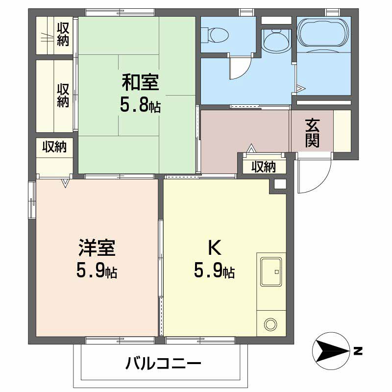 シャーメゾン愛宕山 B棟の間取り