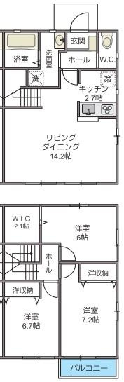 【間取り】 | エルメゾンネクストＤ棟