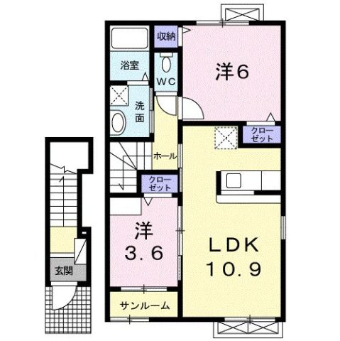 ルージュ　エレガンテの間取り