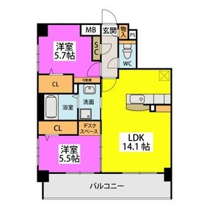 【間取り】 | リバーランド大濠