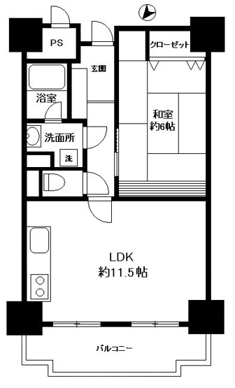 【間取り】 | シャンボール大名C棟