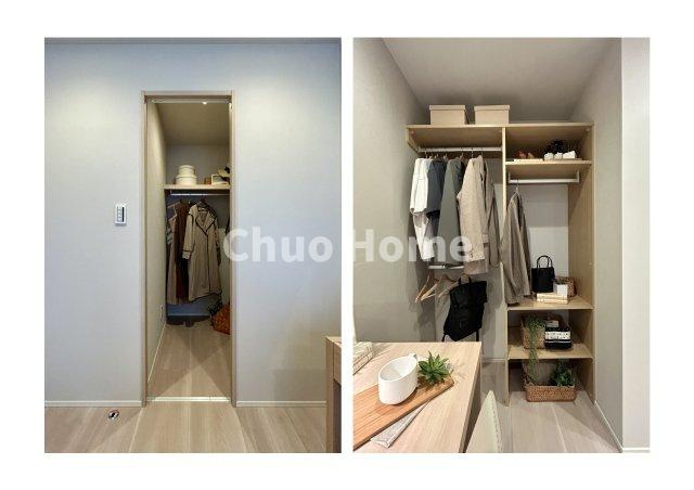 ライオンズステージ平井の収納|居室にはクローゼットを完備し、自由度の高い家具の配置が叶うシンプルな空間です。お子様の成長と必要になる子供部屋を与えるにはぴったりの間取りですね。