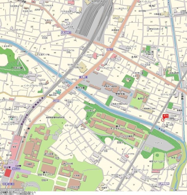 セザール第３日吉の地図