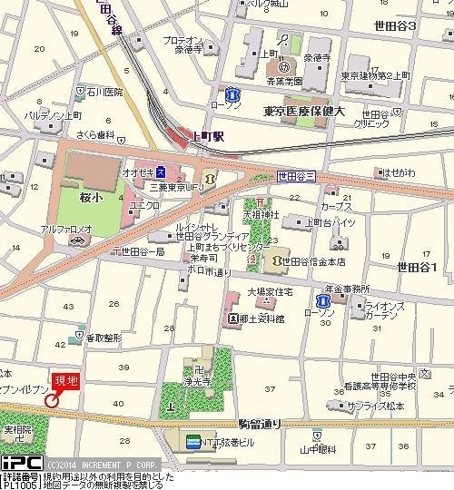 スカイコート世田谷第３の地図
