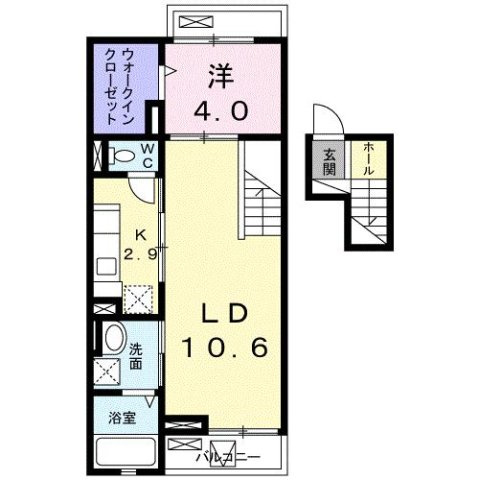 クレメントウエストクルメの間取り