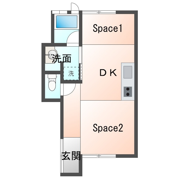神戸1人親家庭支援住宅の間取り