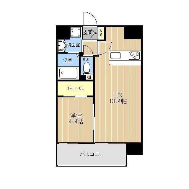 熊本市中央区坪井４丁目の賃貸マンションの間取り