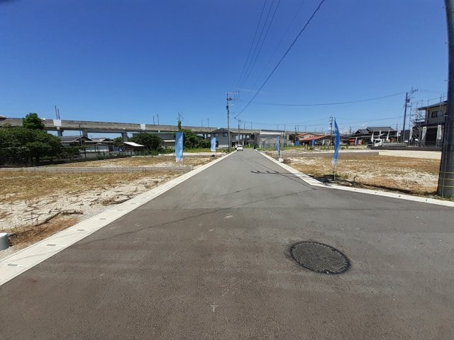 宇土市新松原町の売地の前面道路含む現地写真|南西側