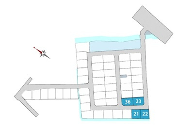 宇土市新松原町の売地の区画図