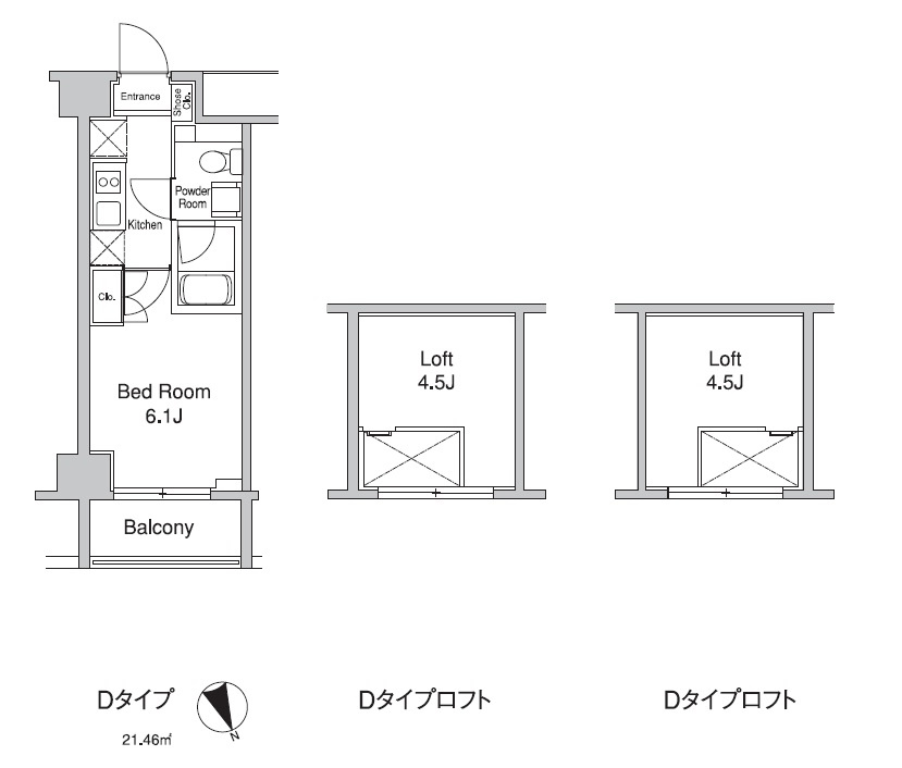 プラウドフラット蒲田Ⅱの間取り|間取り