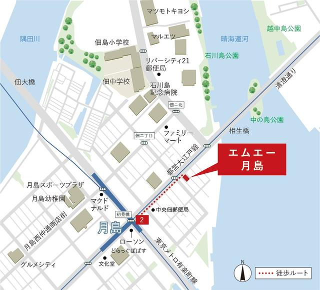 エムエー月島の地図