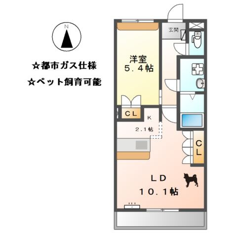 メゾングレース楠の間取り