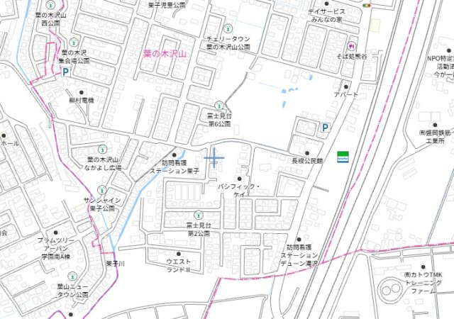 滝沢市葉の木沢山　売地の地図