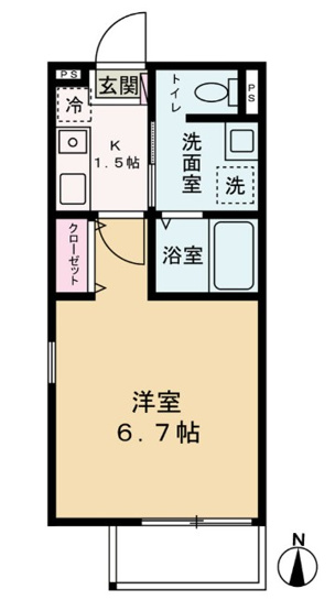 【間取り】 | T-Nest | 1人暮らしにぴったりの1Kのお部屋！