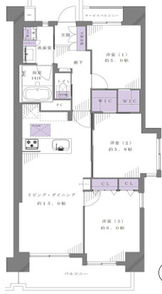 ランジュ2000大島の間取り