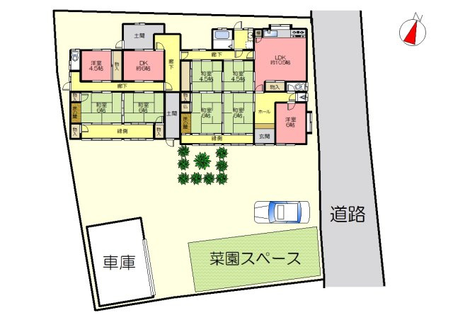西脇市黒田庄町田高の中古一戸建の区画図