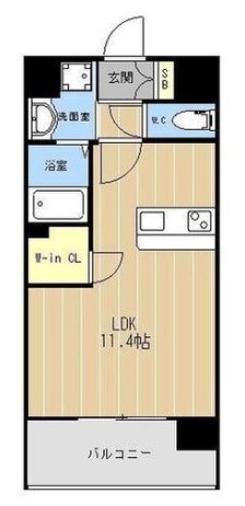 熊本市中央区水前寺３丁目の賃貸マンションの間取り