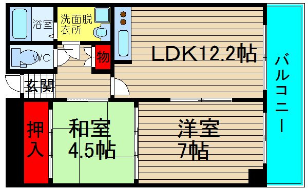 ライオンズシティ難波南の間取り