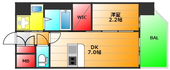 セレニテ難波ミラク壱番館の間取り