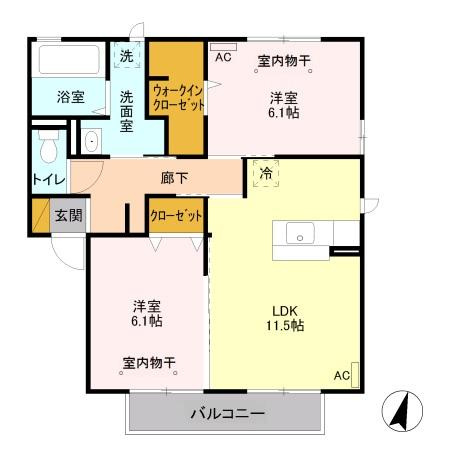 ラピス・コート Bの間取り