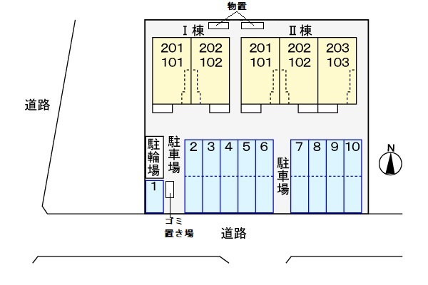 サン・パール　Ⅰの区画図
