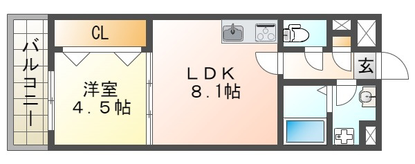 ジーメゾン平磯の間取り