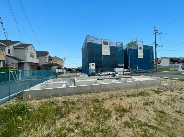 宝塚市山本野里　第1期　新築一戸建ての外観|現在の進捗状況です！順調に作業進行中、完成が待ち遠しいです！詳細の間取り等、お気軽にお問い合わせください！