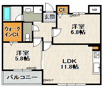 フローラル宝塚の間取り