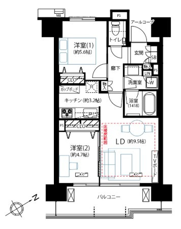 【間取り】 | グランスイート三軒茶屋スカイテラス
