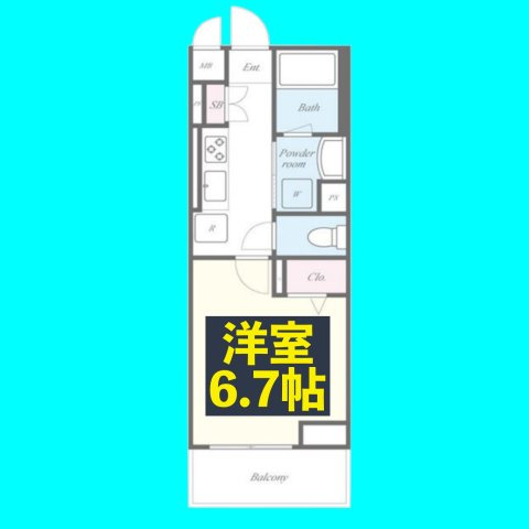 アスピラシオン尾頭橋の間取り