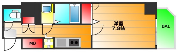 プレサンス上町台リベルテの間取り|現状有姿