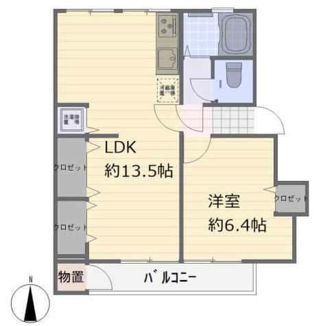 調布市染地３丁目の中古マンションの間取り