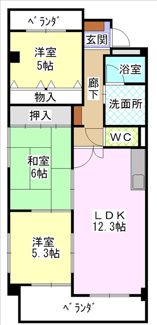 ロイヤルメゾンⅡの間取り