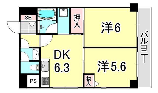 セントラル第2東園田の間取り