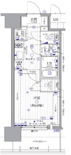 エスリード中之島SOUTHの間取り