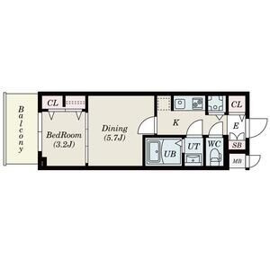 S-RESIDENCE日本橋Qualierの間取り