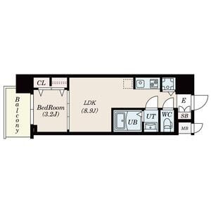 S-RESIDENCE日本橋Qualierの間取り