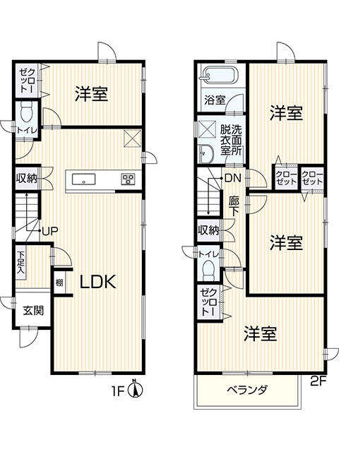 名古屋市北区上飯田北町の間取り